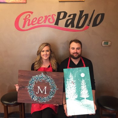 wood panel canvases at Cheers Pablo