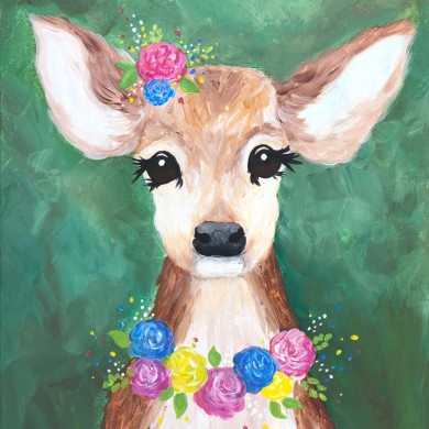 Fawn & Flowers